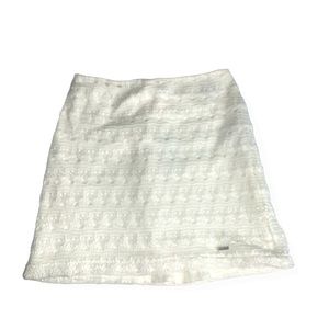 Hollister White crochet skirt
